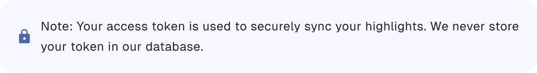 Access token privacy note