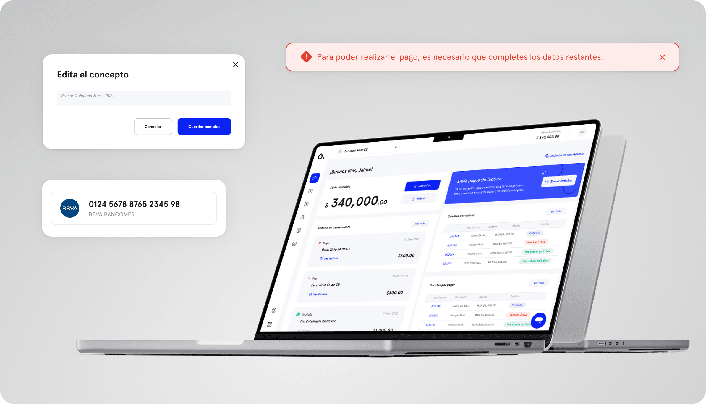 Desktop — Home page