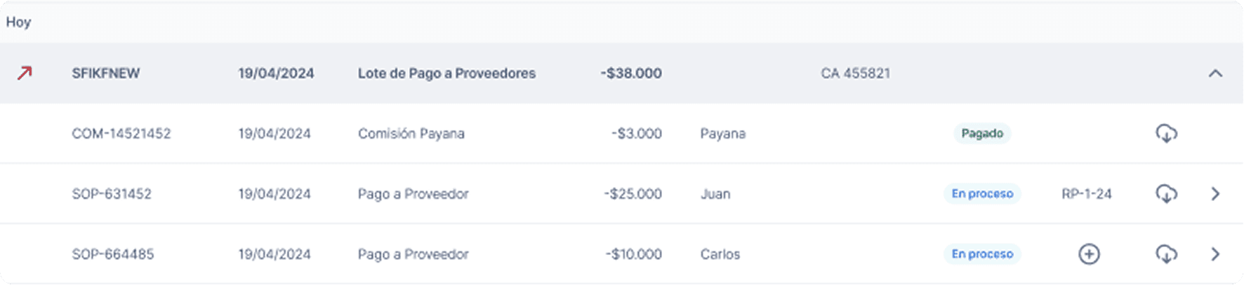 Dropdown — option A.