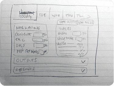 Additional early sketches exploring hierarchy and layout.